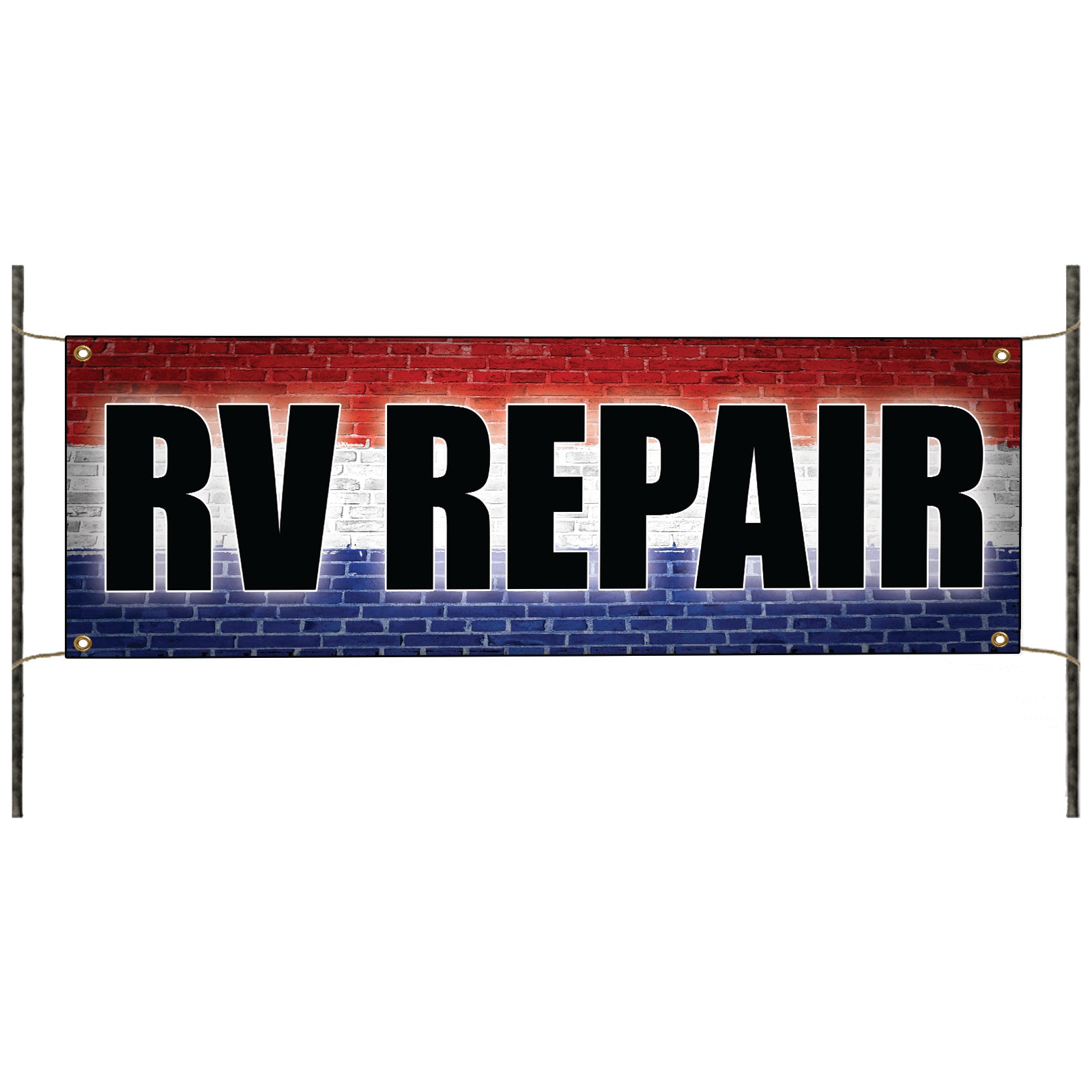 RV repair vinyl printed banner sign
