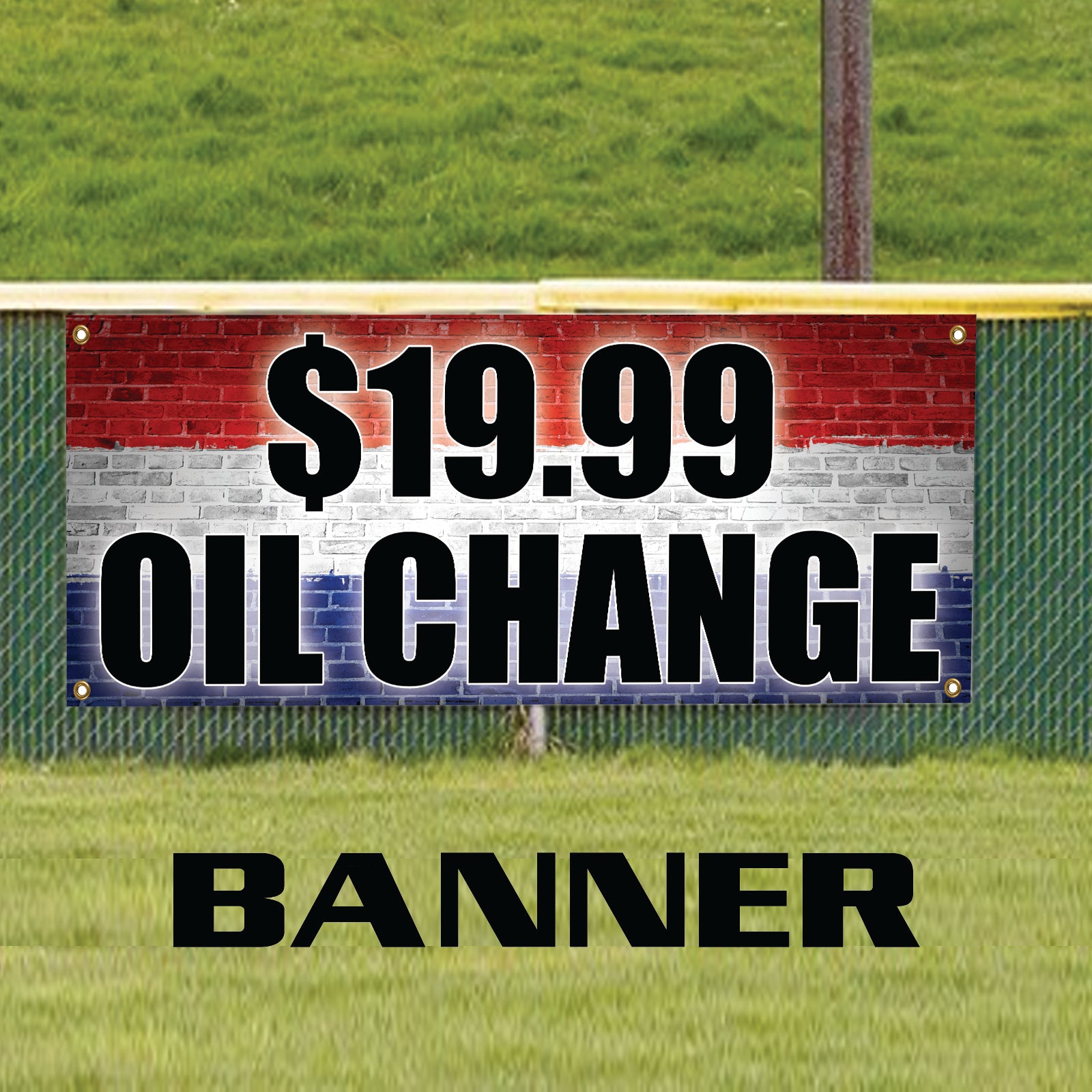 oil change vinyl printed banner sign