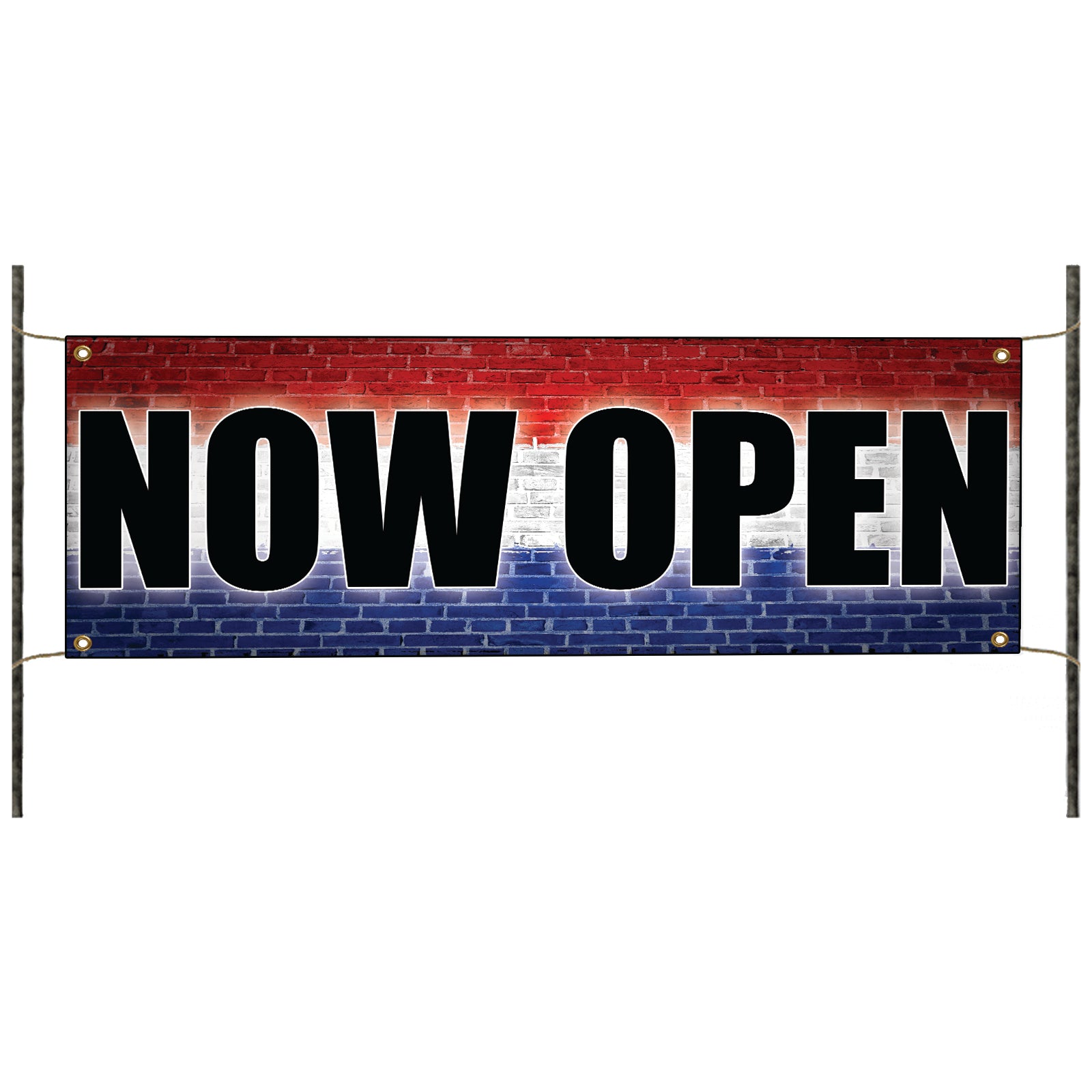 Now open vinyl printed banner sign