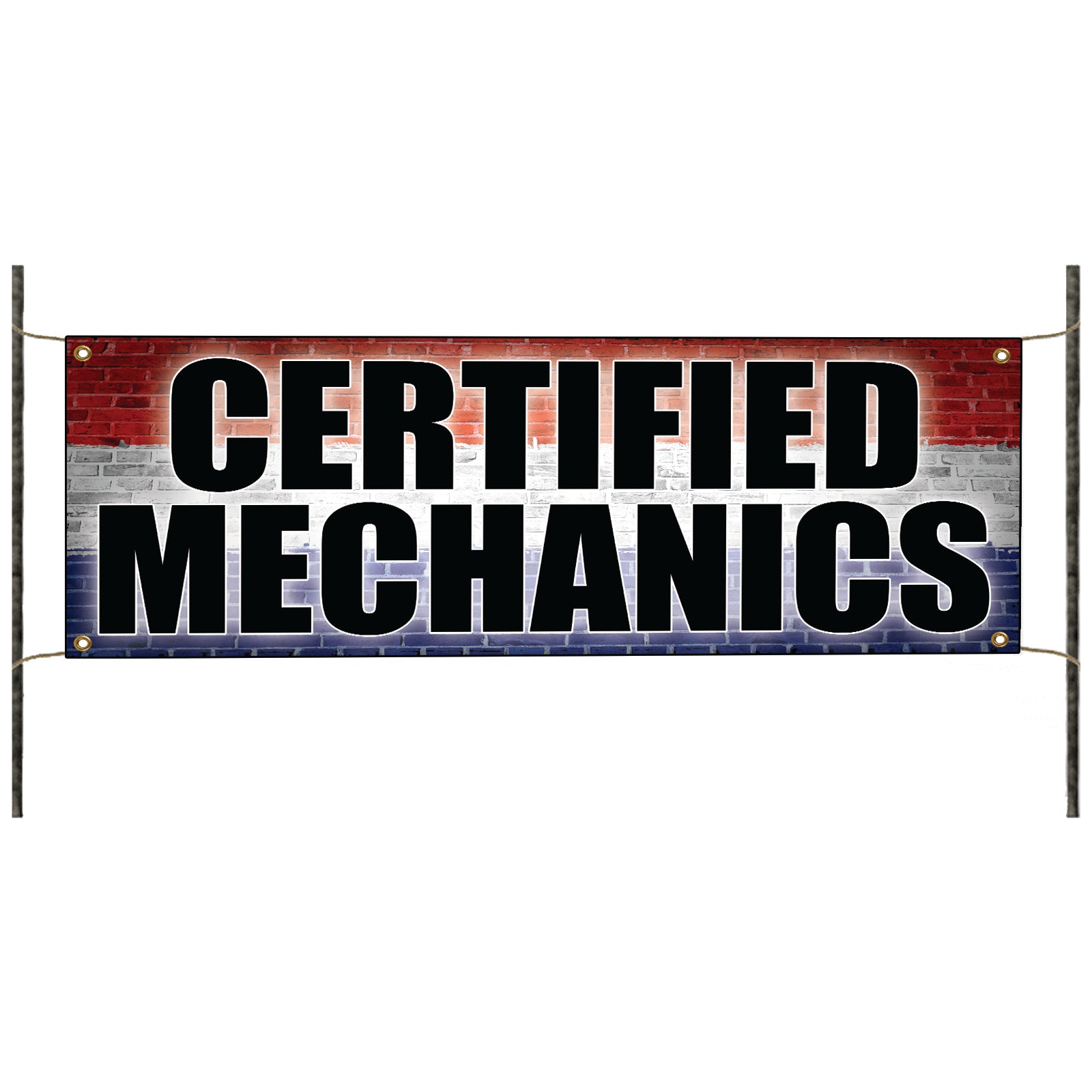 Certified mechanics vinyl printed banner sign