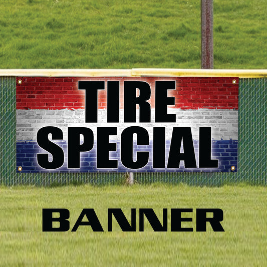Tire special vinyl printed banner sign