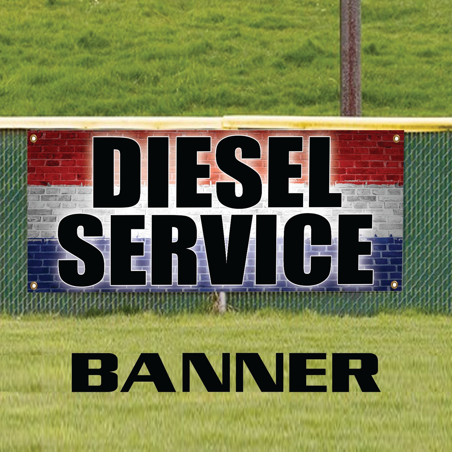 Diesel service vinyl printed banner sign