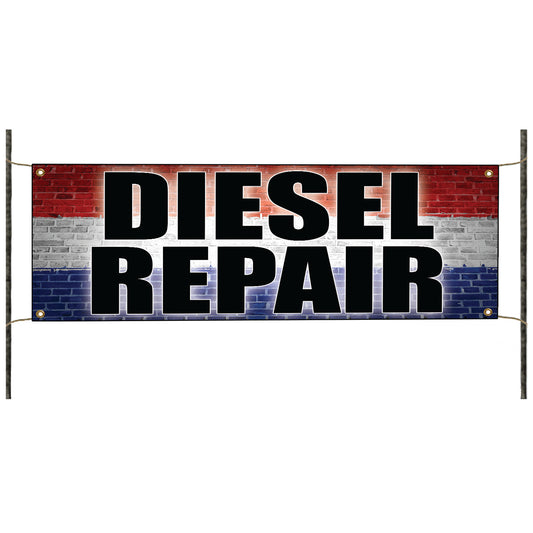 Diesel repair vinyl printed banner sign
