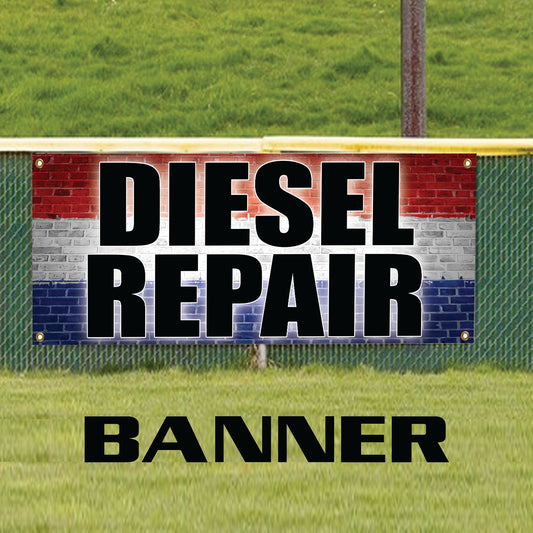 Diesel repair vinyl printed banner sign