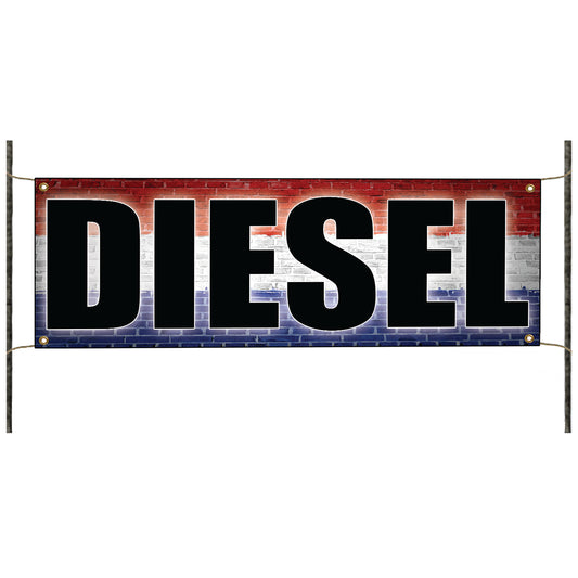 Diesel vinyl printed banner sign
