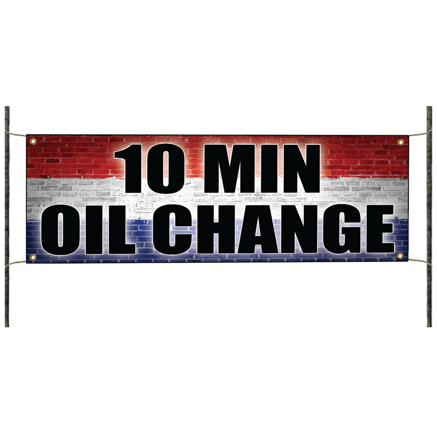 10 min oil change vinyl printed banner sign