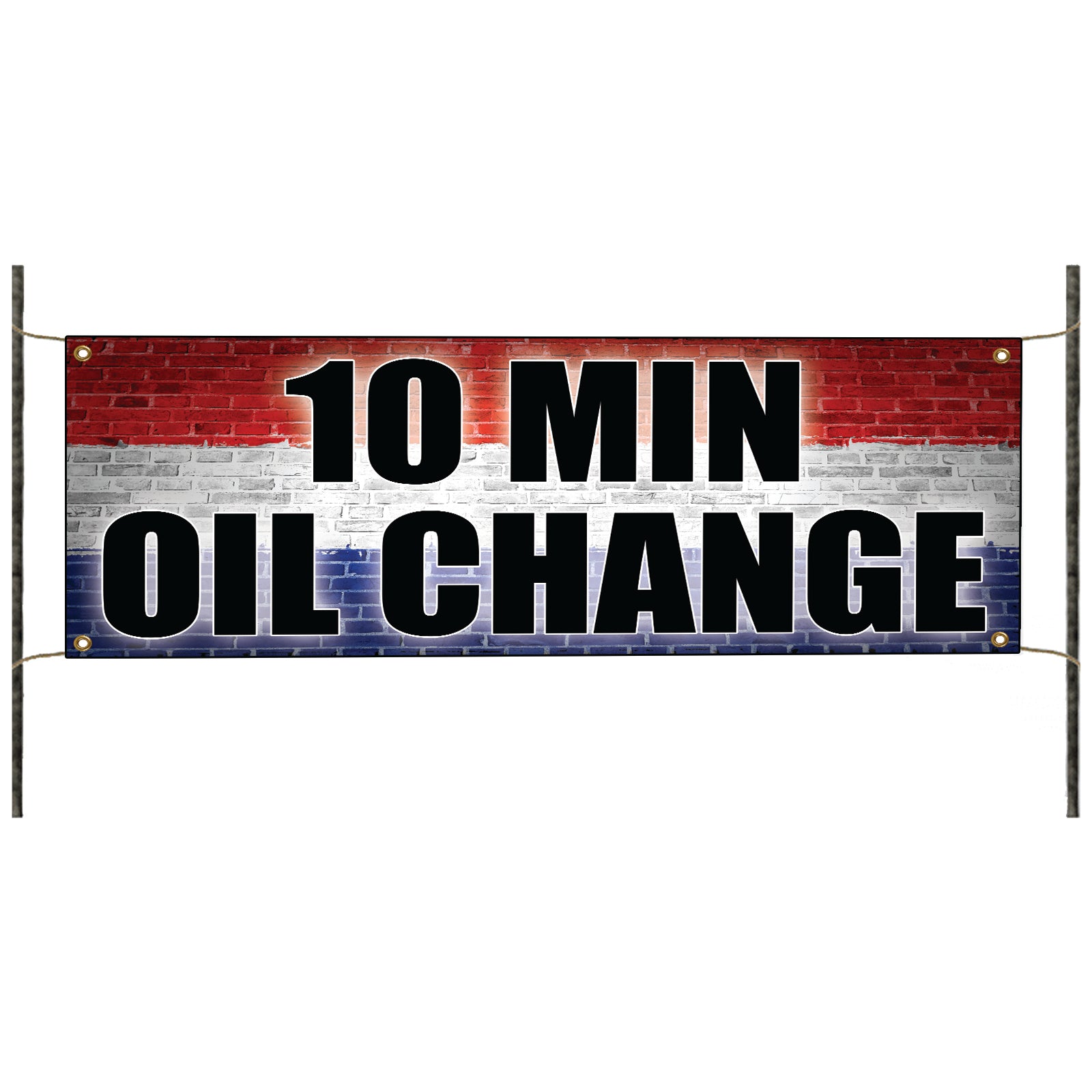 10 min oil change vinyl printed banner sign