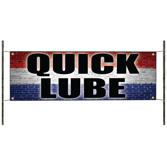 Quick lube vinyl printed banner sign