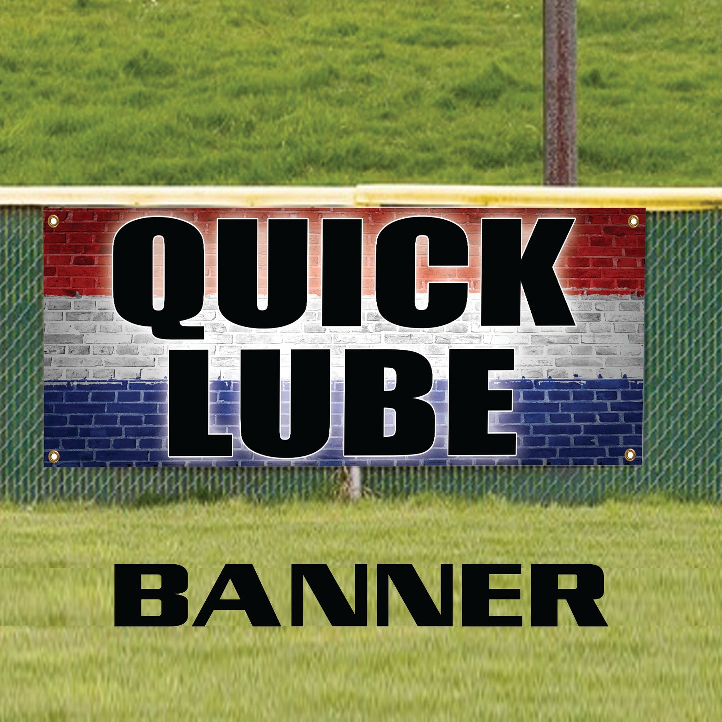Quick lube vinyl printed banner sign
