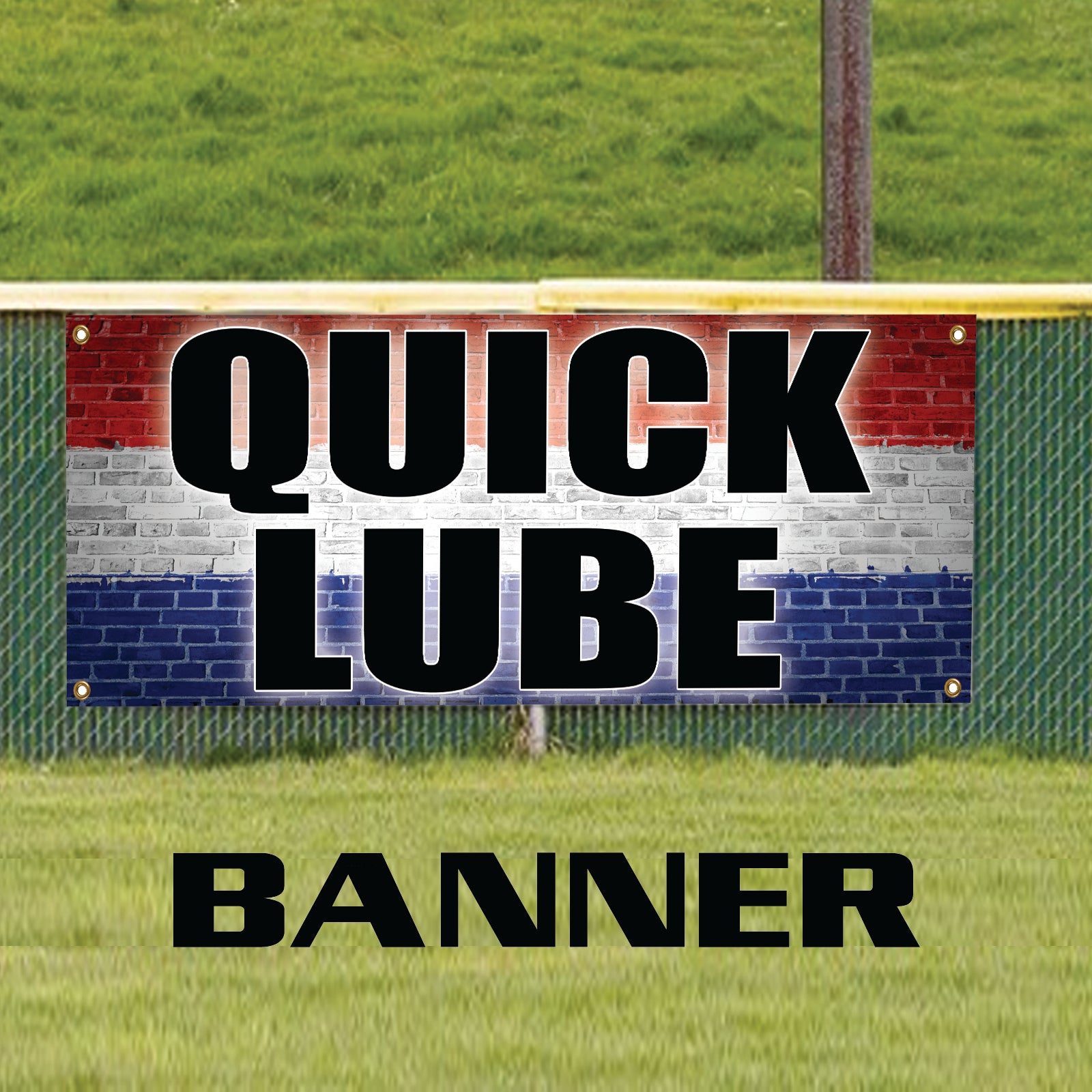 Quick lube vinyl printed banner sign