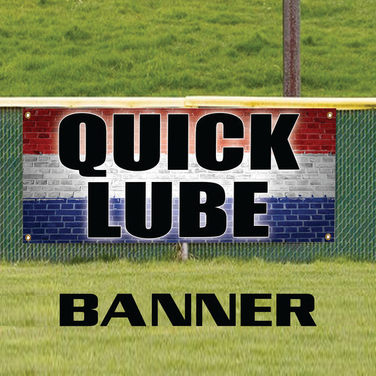 Quick lube vinyl printed banner sign