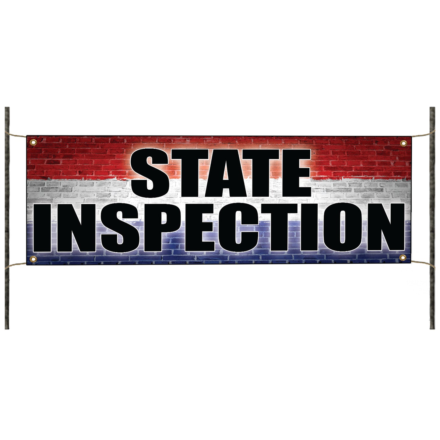 State inspection vinyl printed banner sign