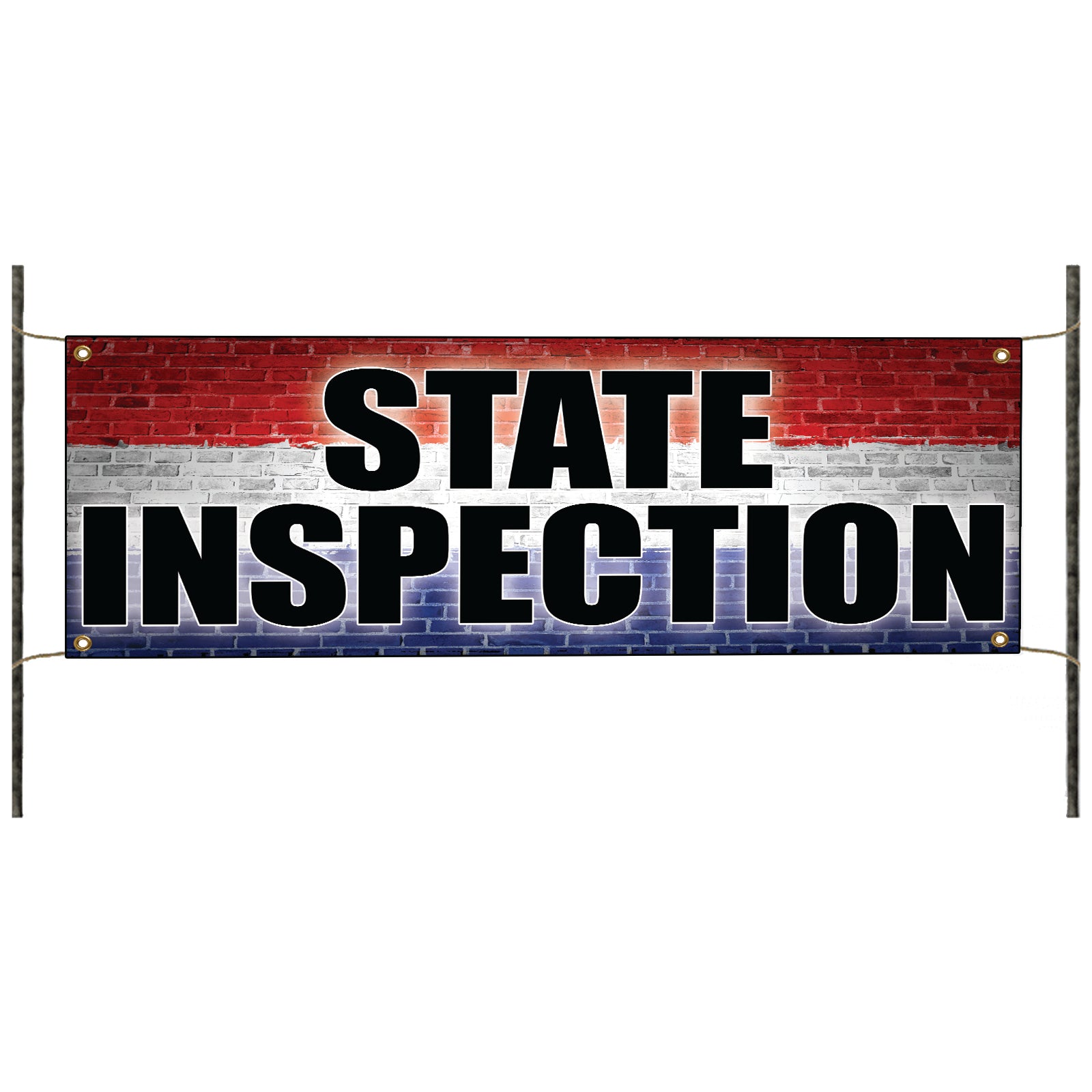 State inspection vinyl printed banner sign