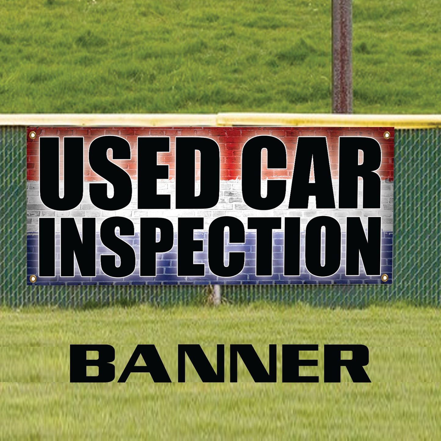 Used car inspection vinyl printed banner sign