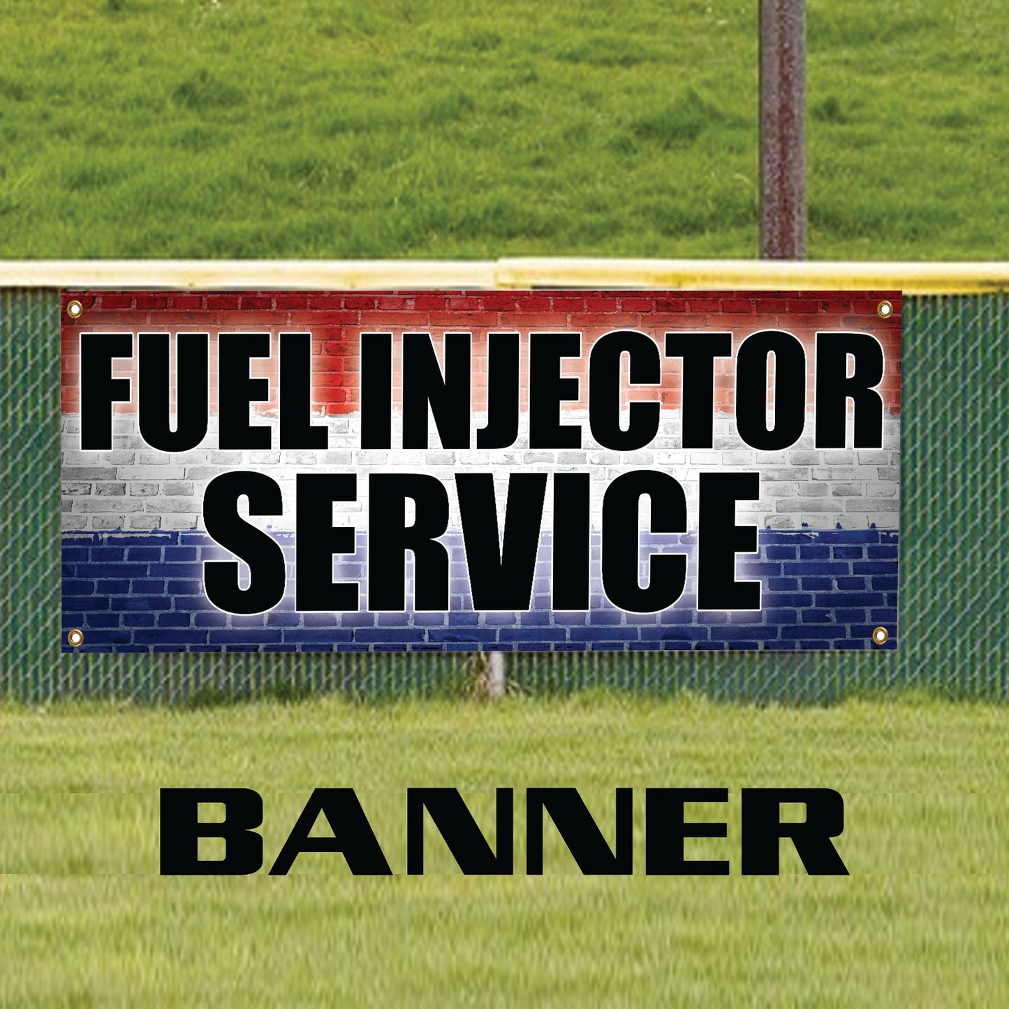 Fuel injector service vinyl printed banner sign