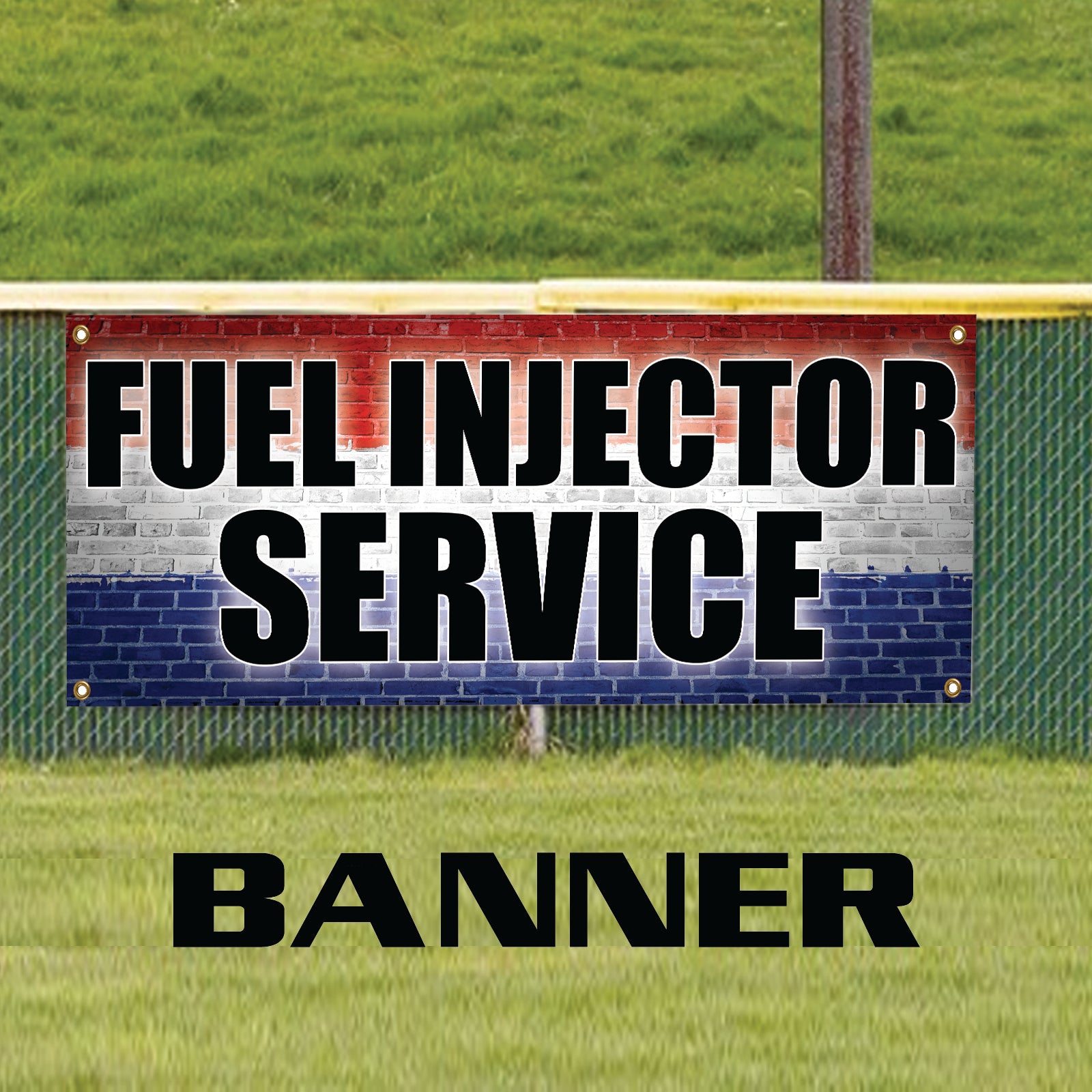 Fuel injector service vinyl printed banner sign