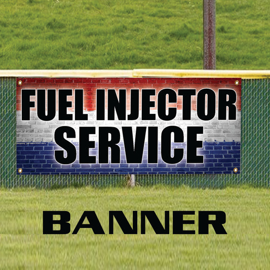 Fuel injector service vinyl printed banner sign
