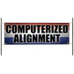 Computerized alignment vinyl printed banner sign