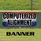 Computerized alignment vinyl printed banner sign
