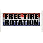 Free tire rotation vinyl printed banner sign