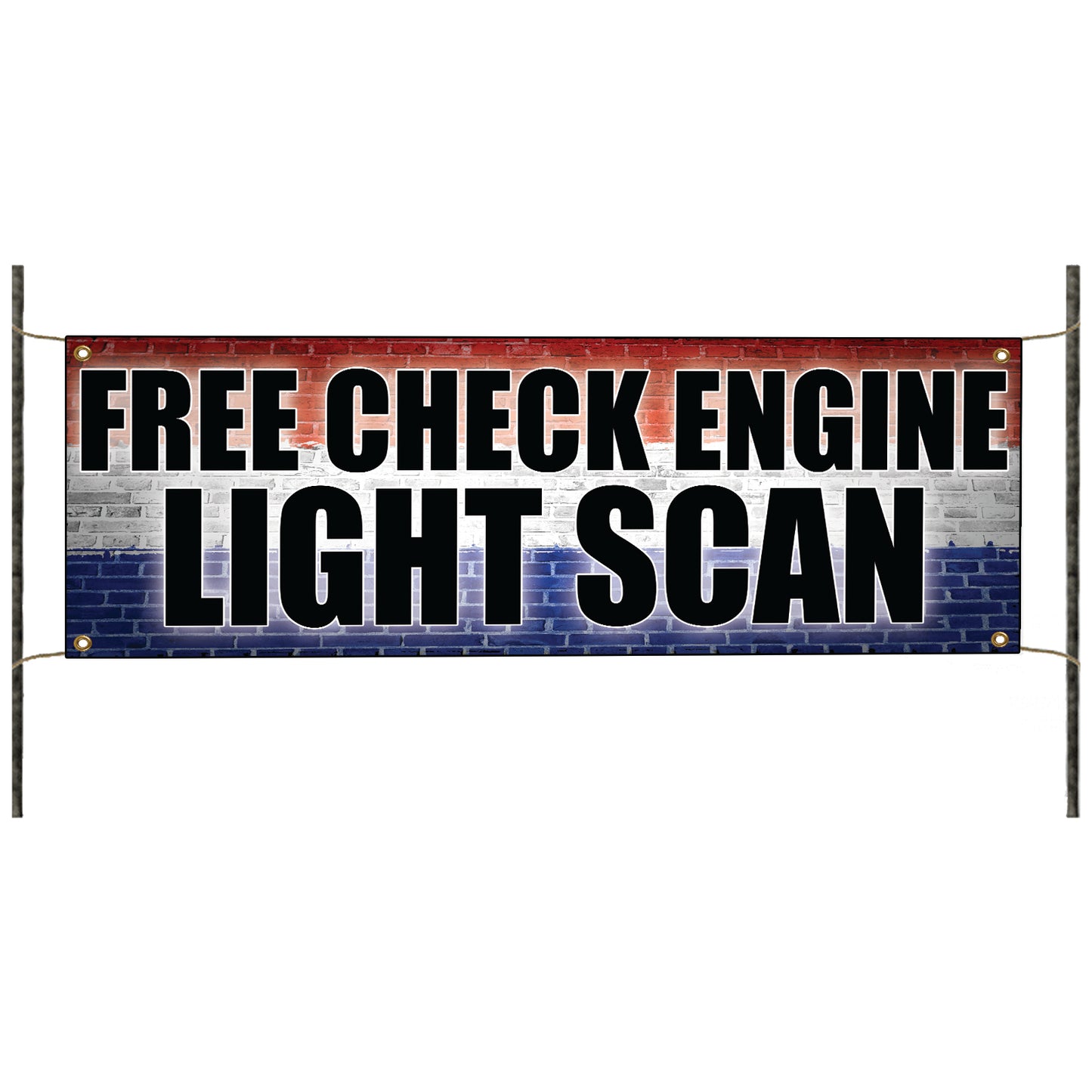 Free check engine light scan vinyl printed banner sign