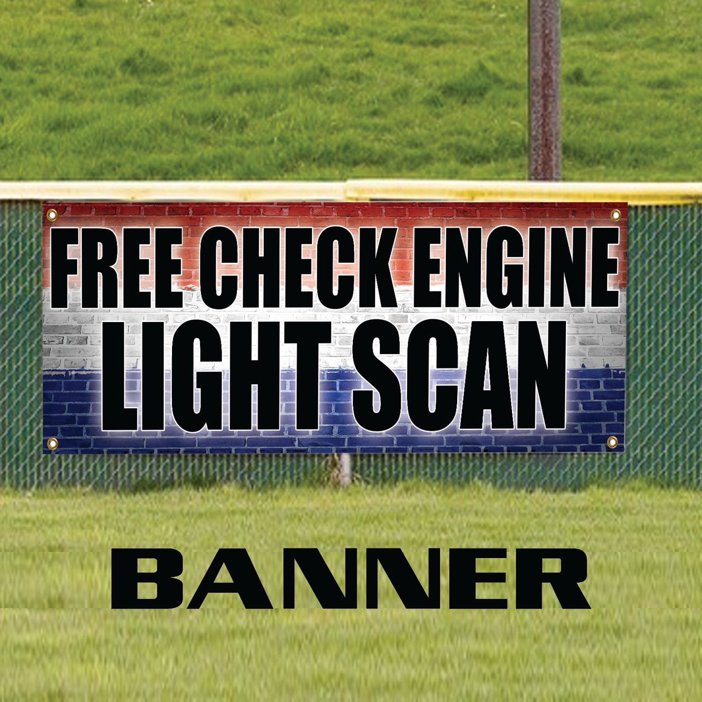 Free check engine light scan vinyl printed banner sign