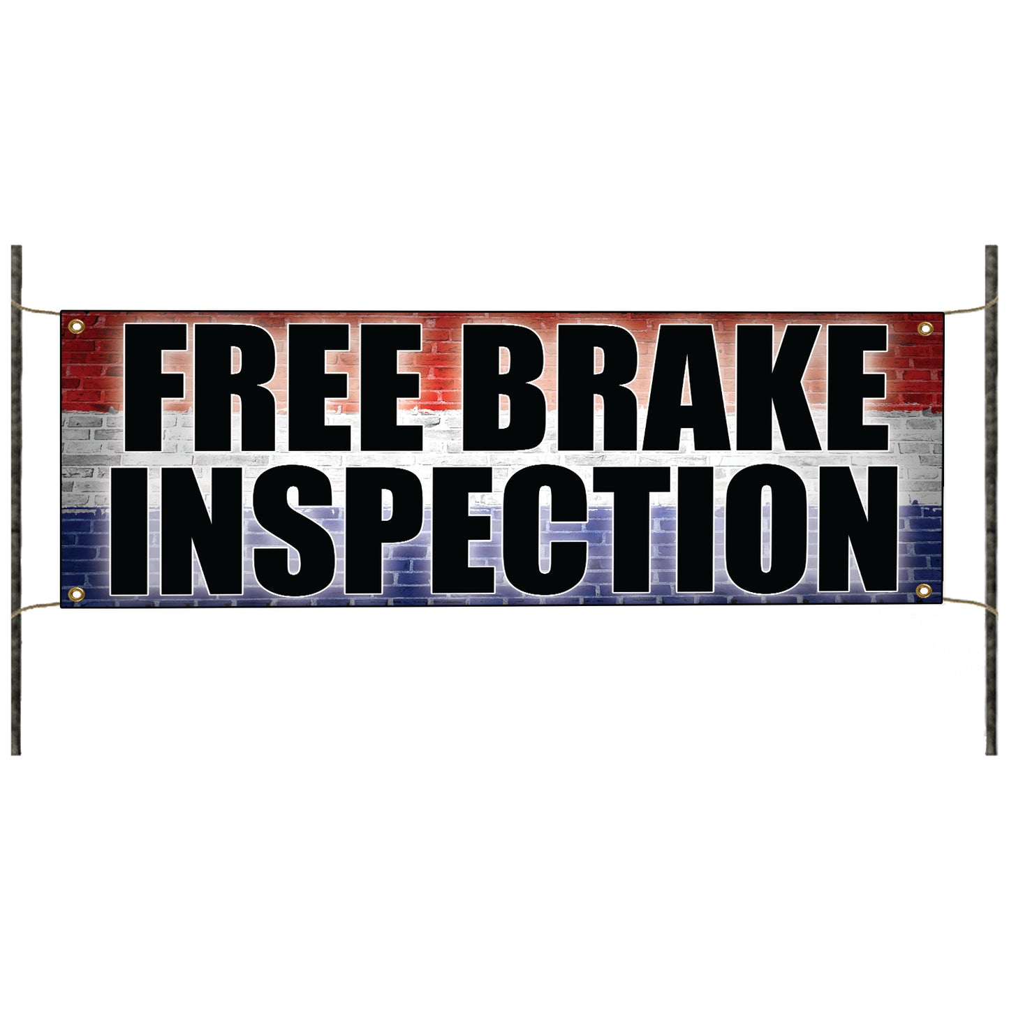 Free brake inspection vinyl printed banner sign