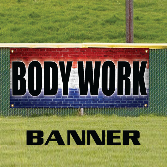 Body work vinyl printed banner sign