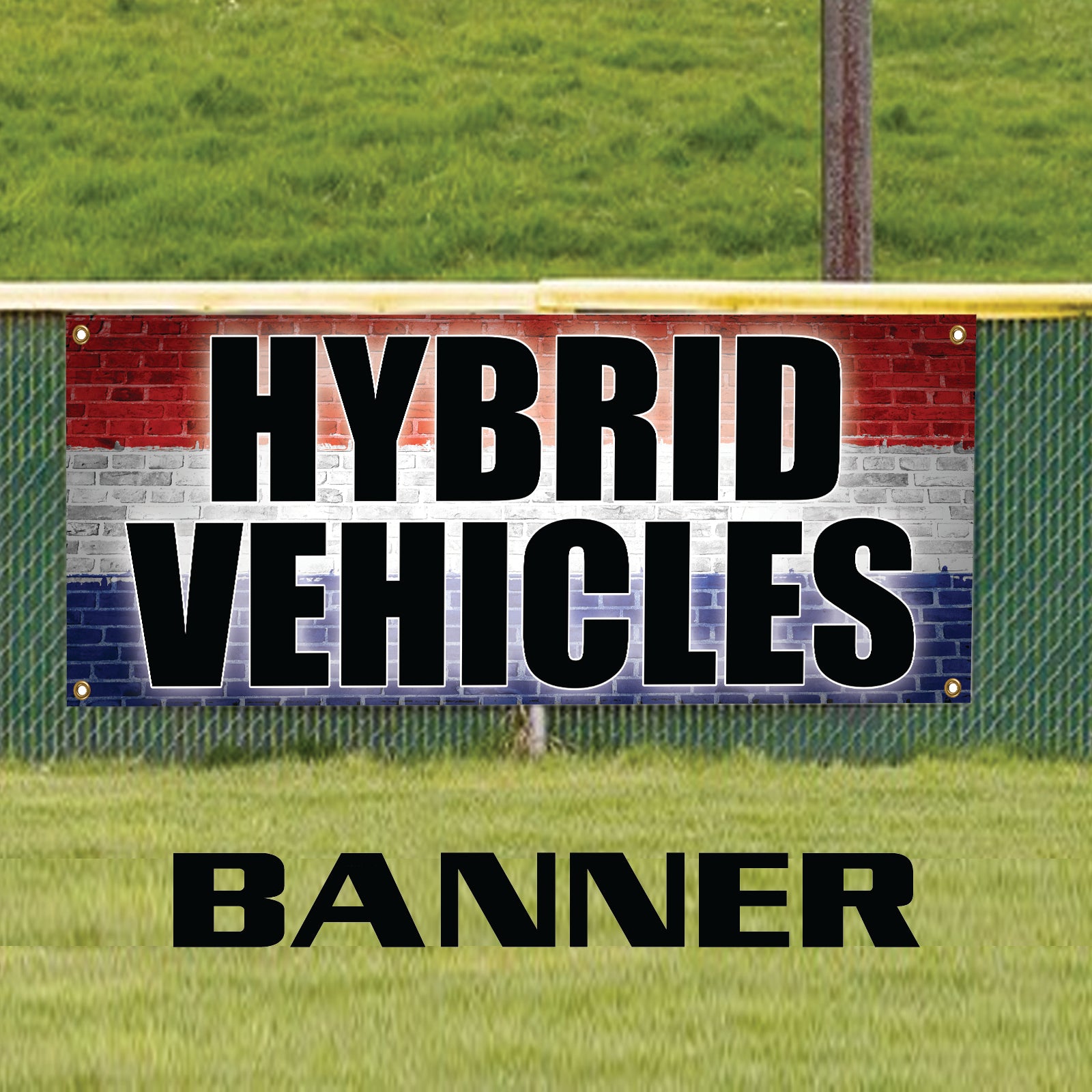 Hybrid vehicles vinyl printed banner sign