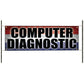 Computer diagnostic vinyl printed banner sign