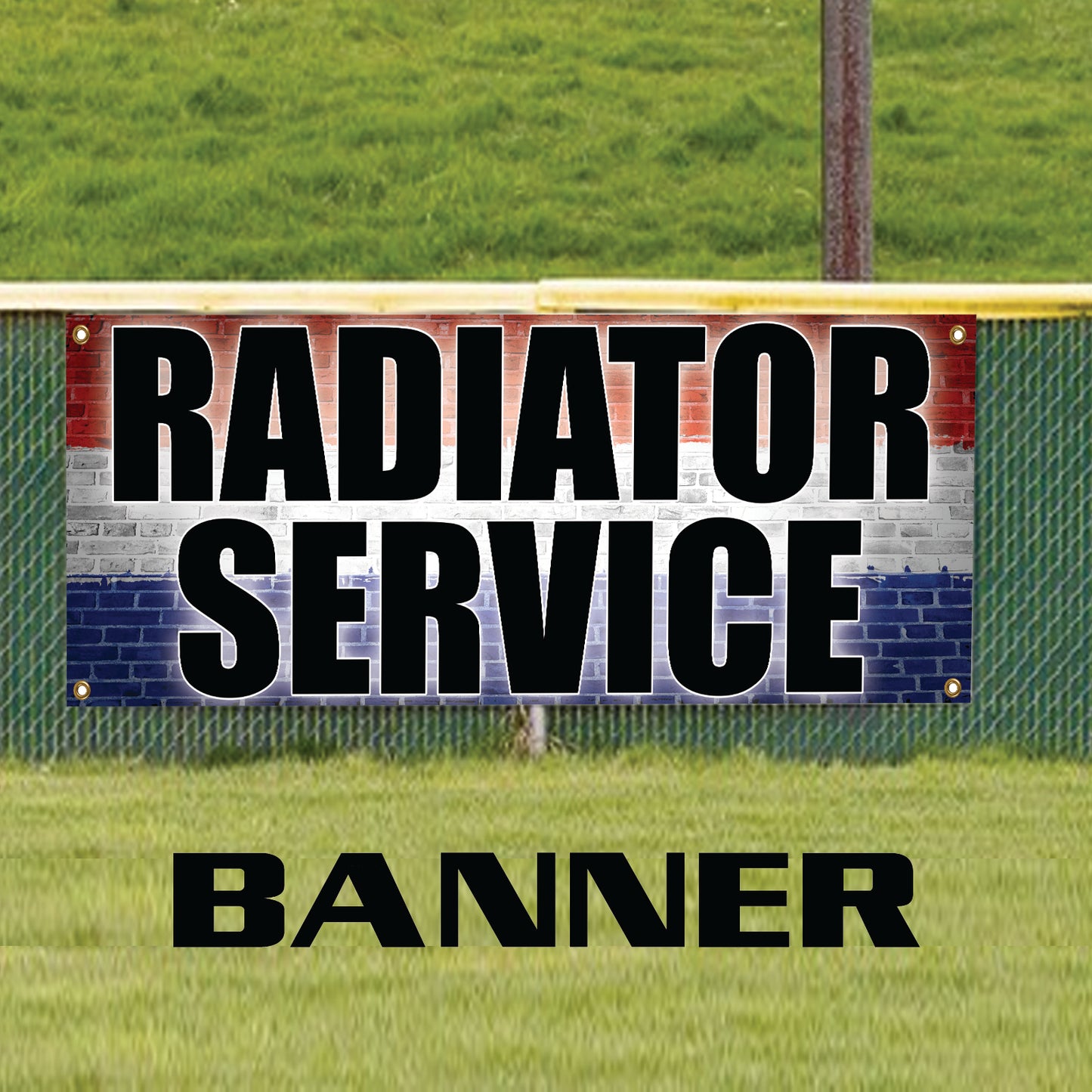 Radiator service vinyl printed banner sign