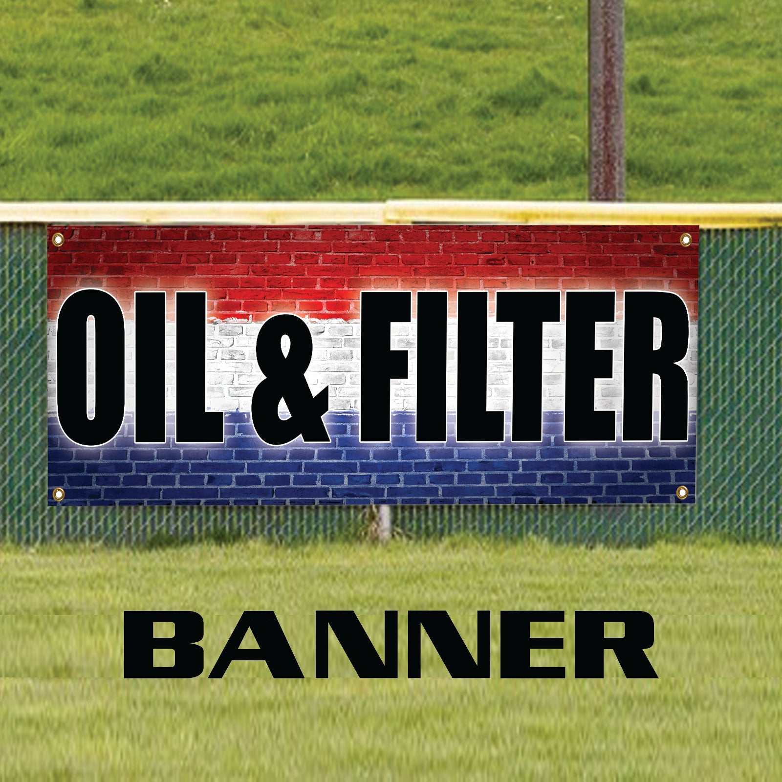 Oil & Filter vinyl printed banner sign