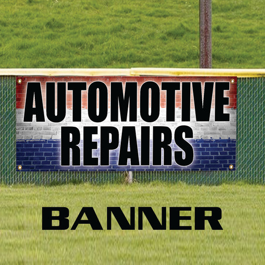 Automotive repairs vinyl printed banner sign