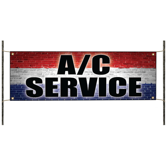 A/C service vinyl printed banner sign