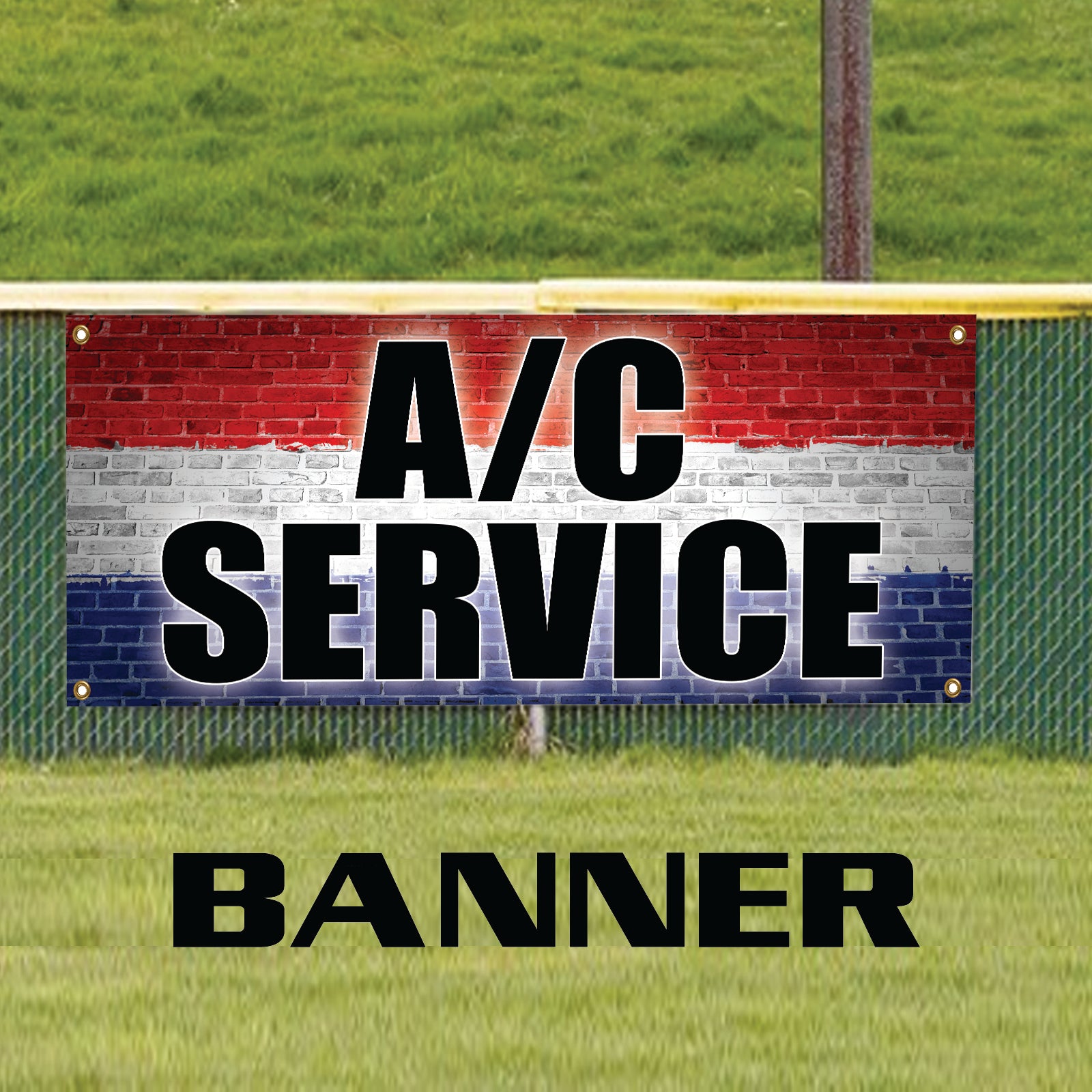 A/C service vinyl printed banner sign