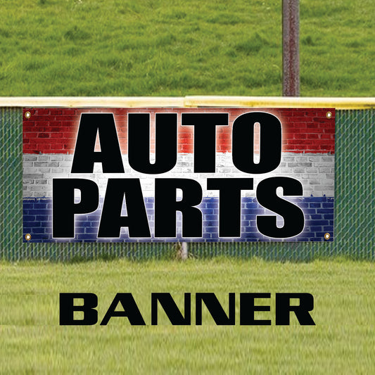 Auto parts vinyl printed banner sign