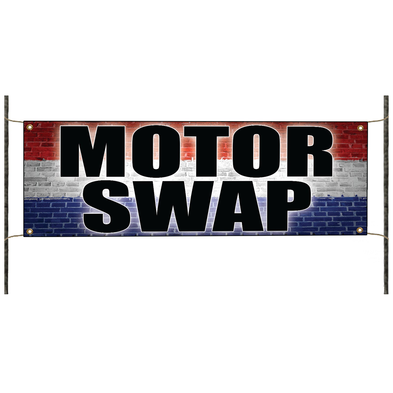 Motor swap vinyl printed banner sign