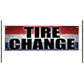 Tire change vinyl printed banner sign