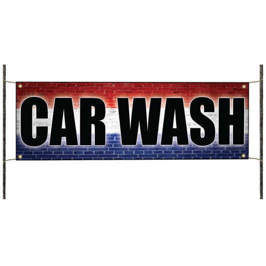 Car wash vinyl printed banner sign