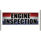Engine inspection vinyl printed banner sign