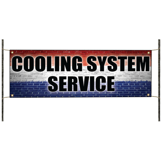 Cooling system service vinyl printed banner sign