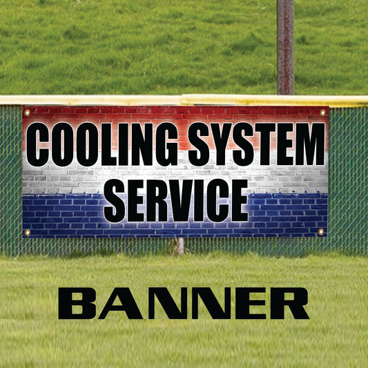 Cooling system service vinyl printed banner sign