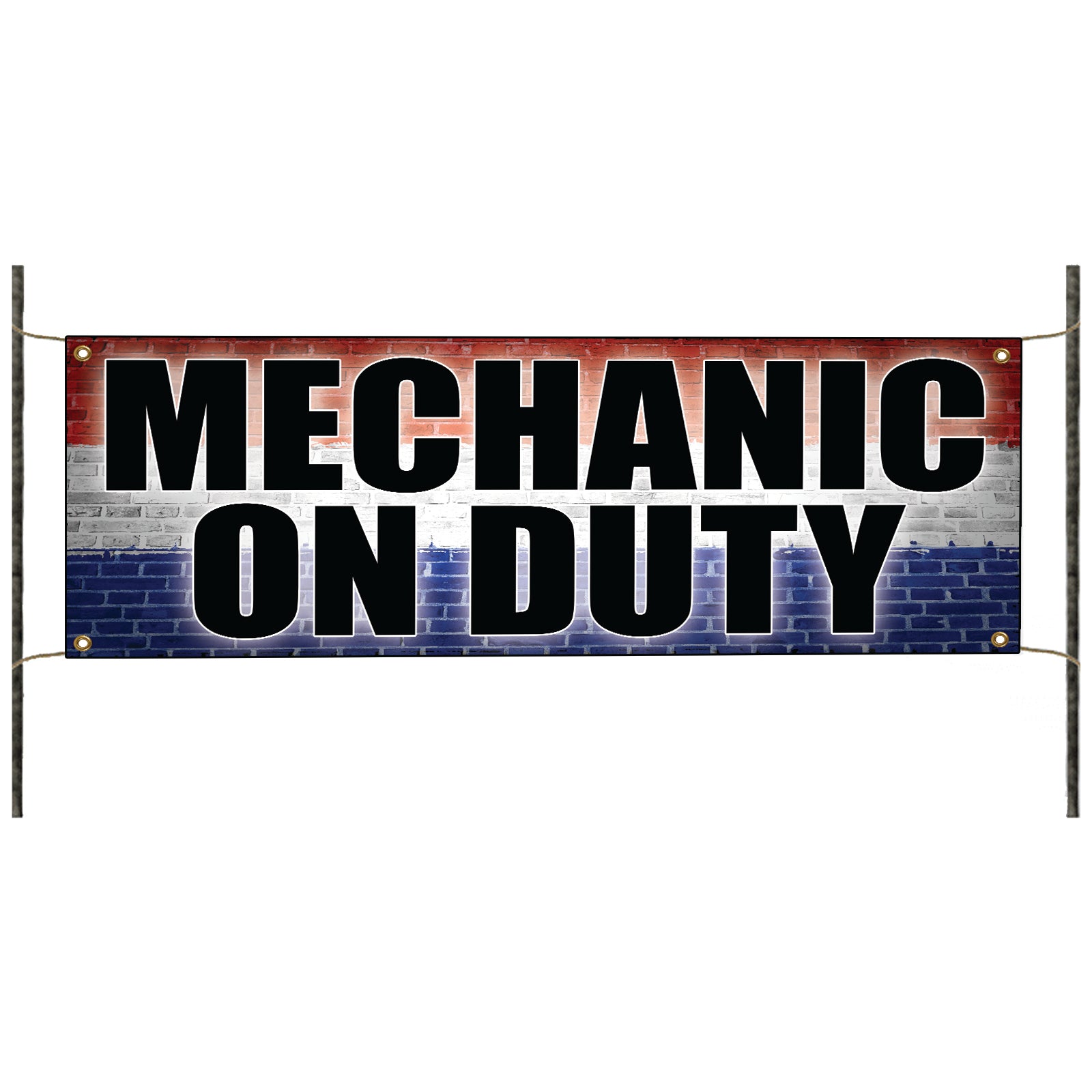 Mechanic on duty vinyl printed banner sign