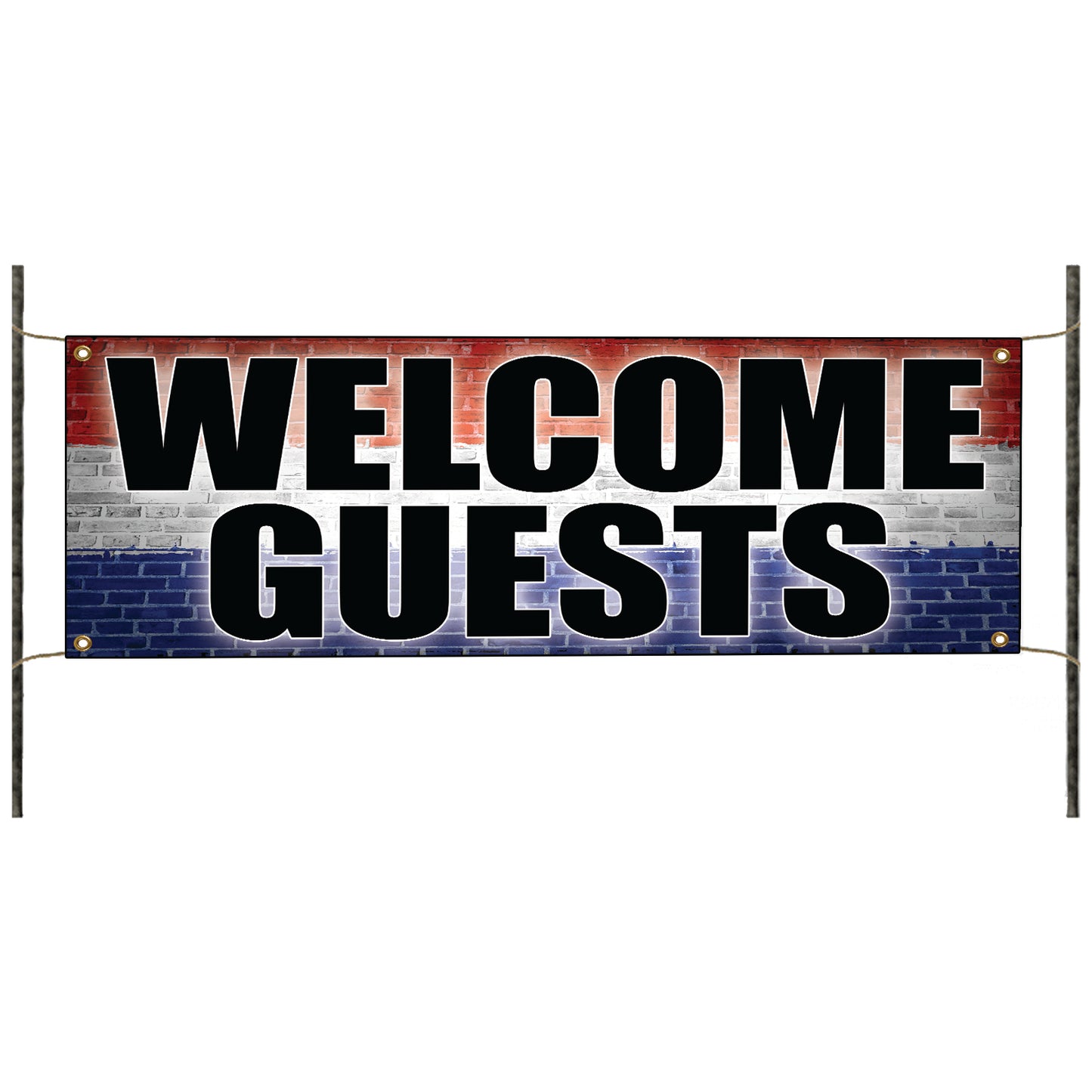 Welcome guests vinyl printed banner sign