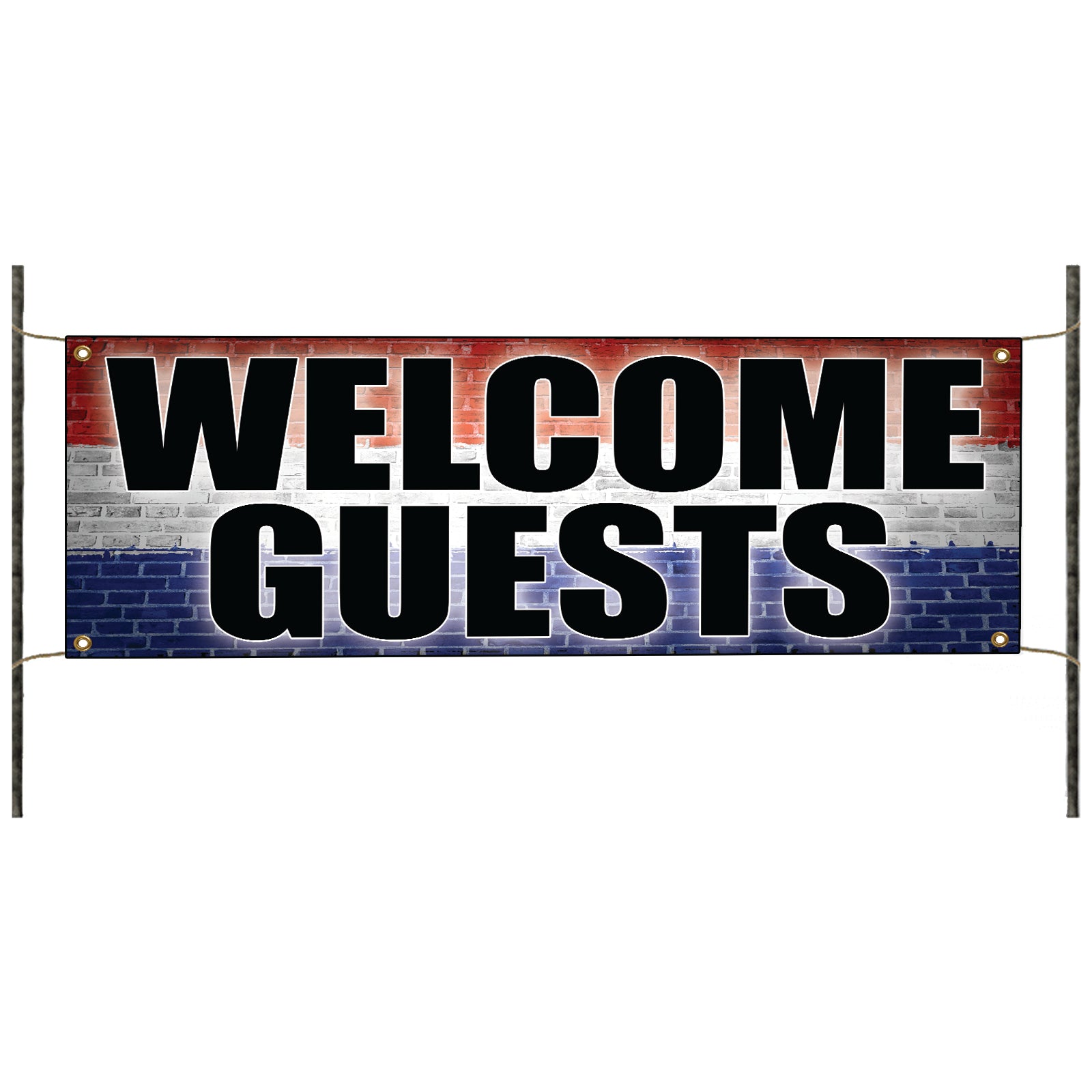 Welcome guests vinyl printed banner sign