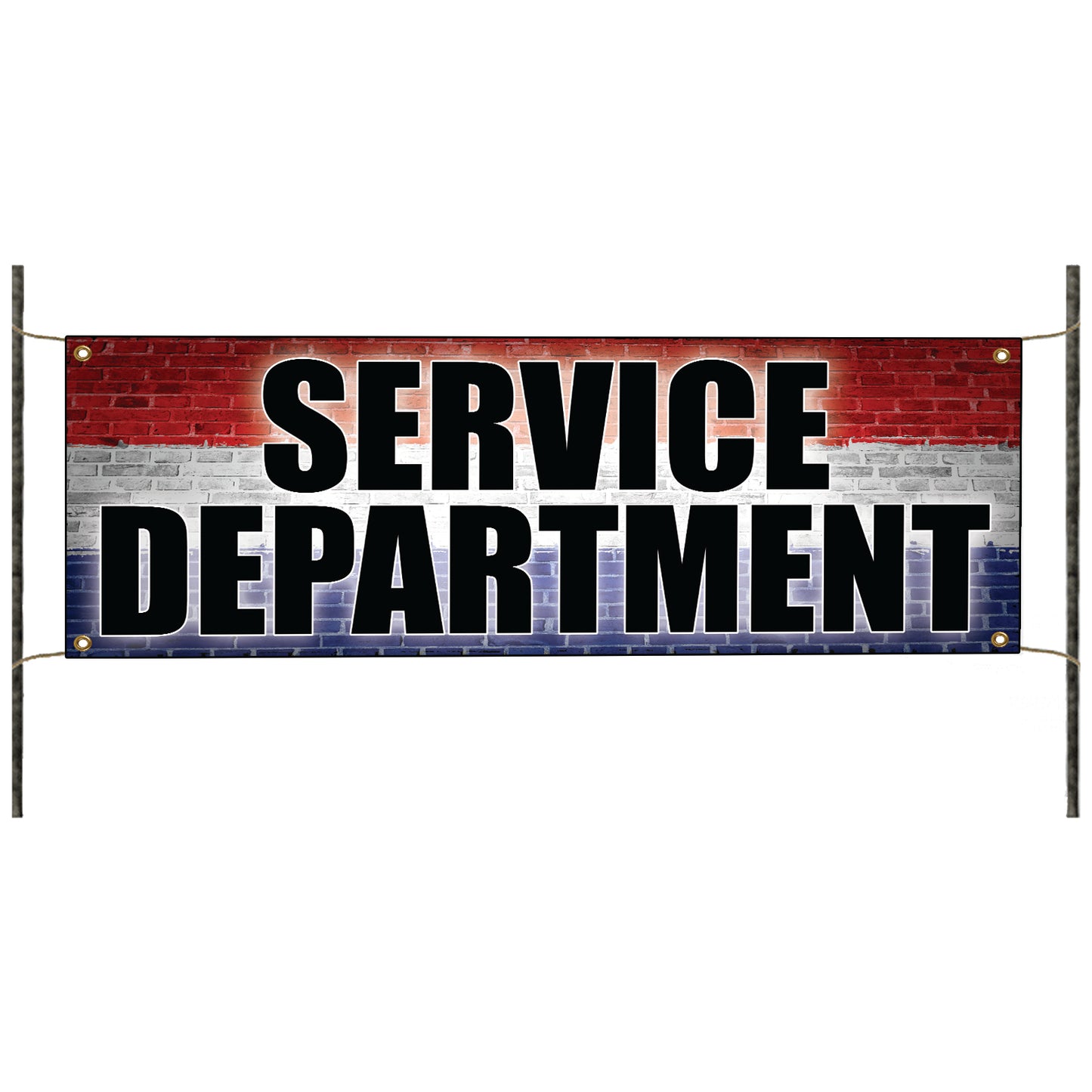 Service department vinyl printed banner sign