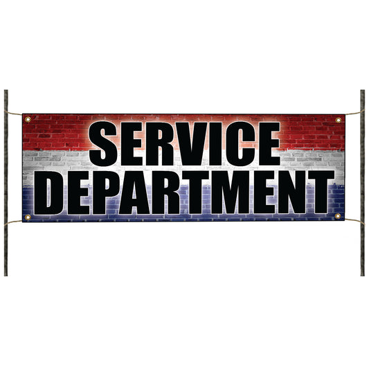 Service department vinyl printed banner sign