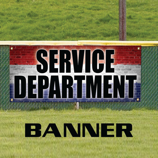 Service department vinyl printed banner sign