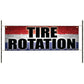 Tire rotation vinyl printed banner sign