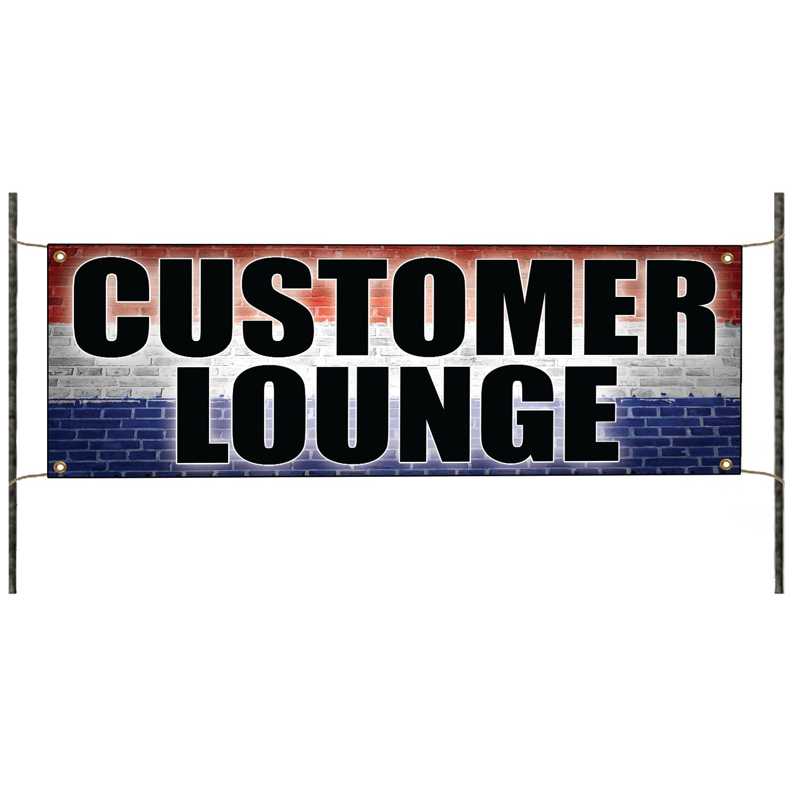 Customer lounge vinyl printed banner sign